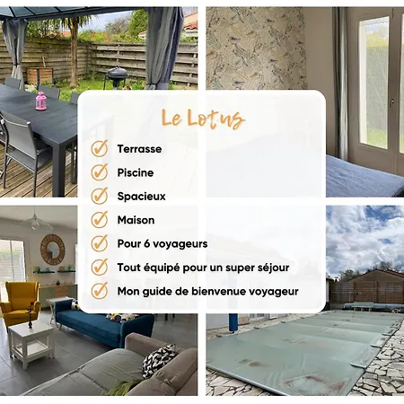 Ferienhaus Lotus - Terrasse - Piscine - Parking *